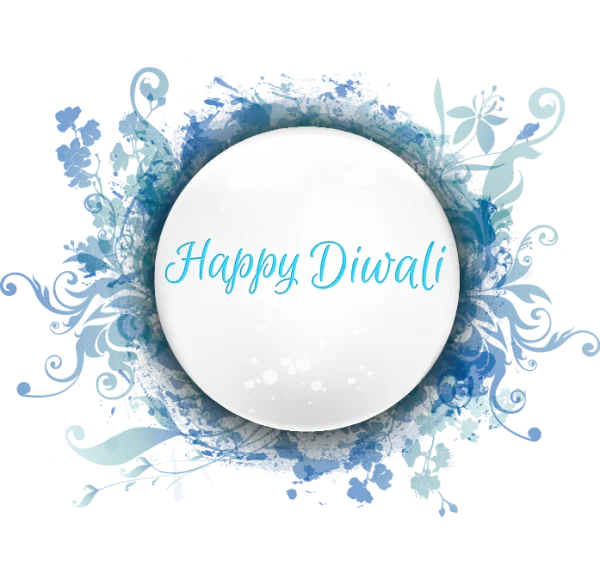 Happy Diwali Floral Frame PNG Transparent Background