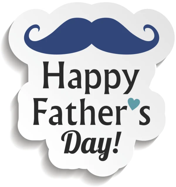 Happy Father's Day Sticker PNG with Mustache