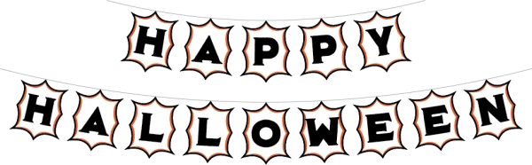 Happy Halloween Banner PNG Transparent Background