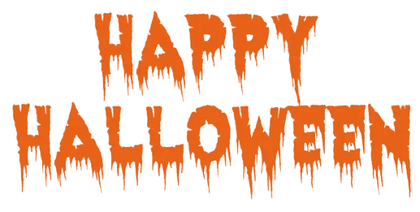 Happy Halloween Dripping Text PNG Transparent