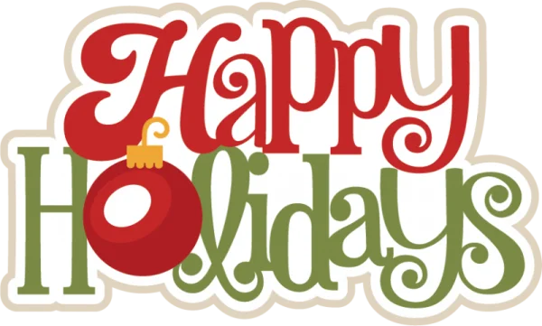 Happy Holidays Christmas Ornament Text PNG