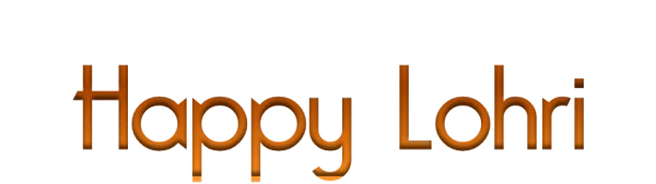 Happy Lohri Text PNG Transparent Background