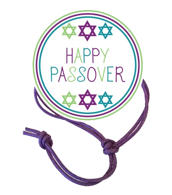 Happy Passover Gift Tag with Star of David PNG