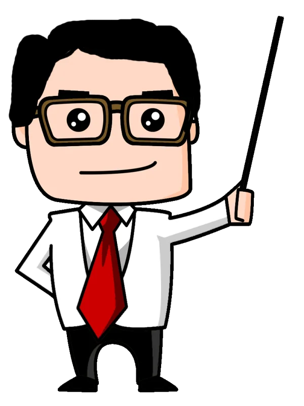 Cartoon Professor Presenting PNG Transparent Background