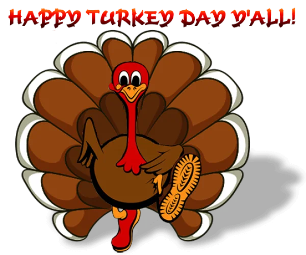 Happy Turkey Day Y'all Cartoon PNG