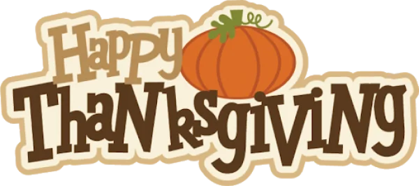 Happy Thanksgiving Pumpkin Text PNG