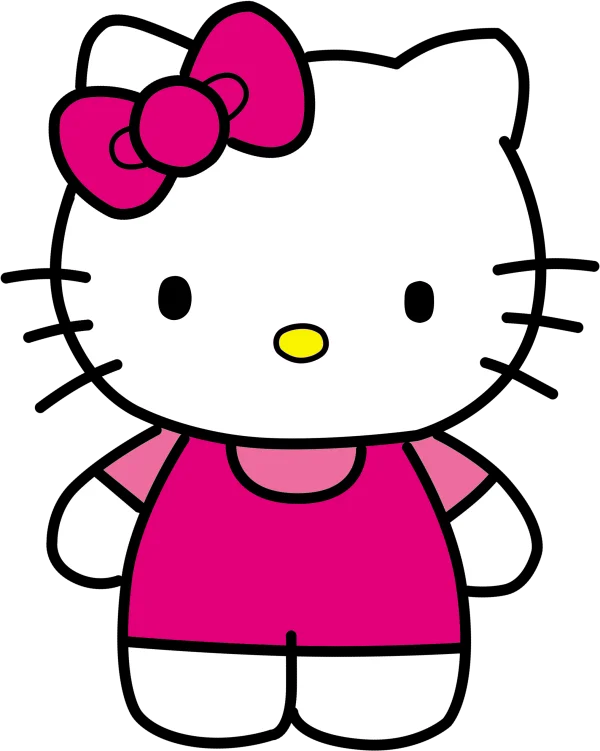 Hello Kitty in Pink Outfit PNG Transparent