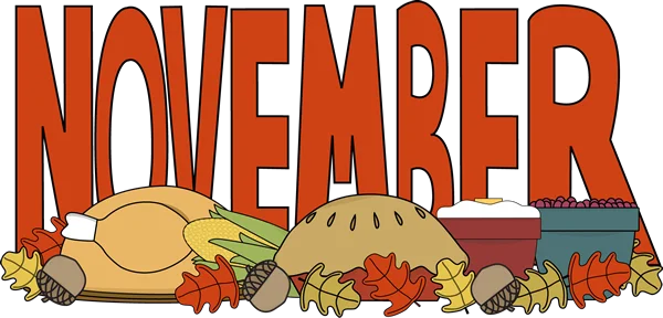 November Thanksgiving Elements PNG Transparent