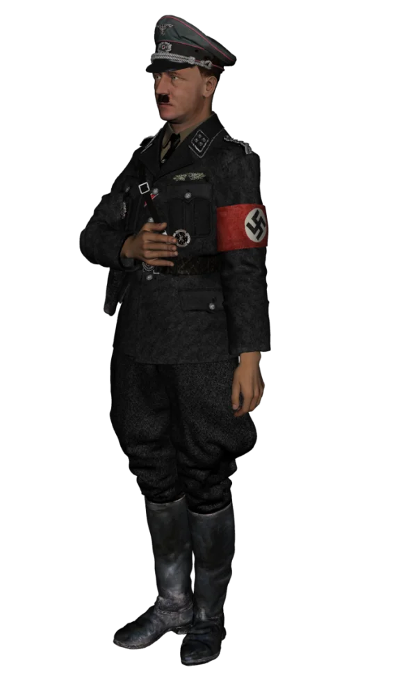 Adolf Hitler in Military Uniform PNG