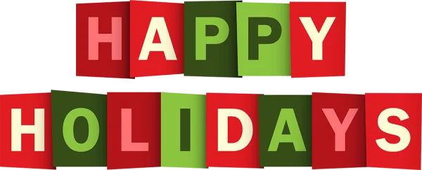 Happy Holidays Text Message PNG Transparent