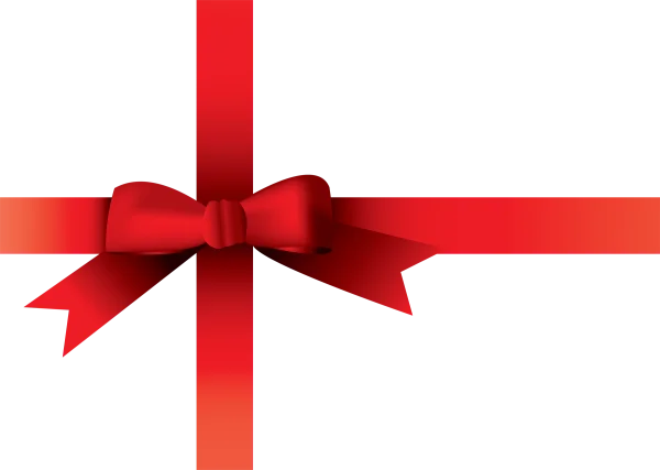 Red Gift Ribbon Bow PNG Transparent Background