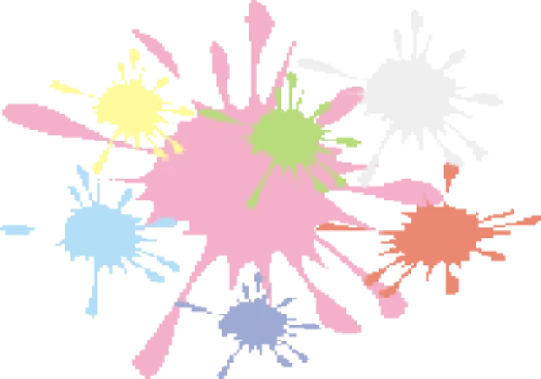 Vibrant Paint Splashes PNG Transparent