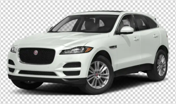 White Jaguar F-Pace SUV PNG Transparent Background