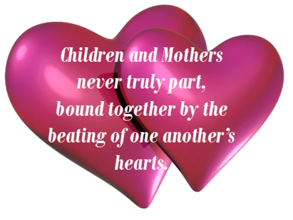Pink Interlocking Hearts with Motherhood Quote PNG