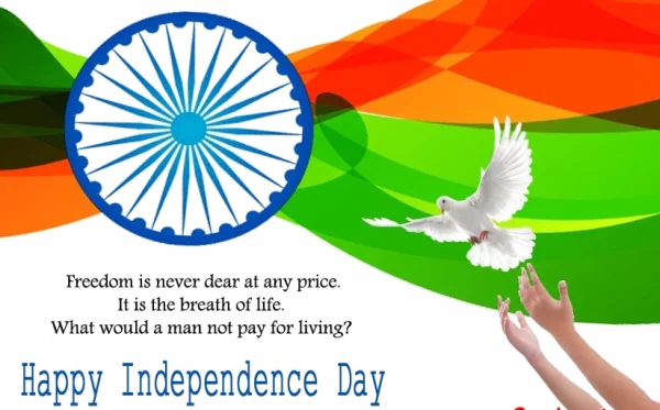 Indian Independence Day Freedom Dove PNG