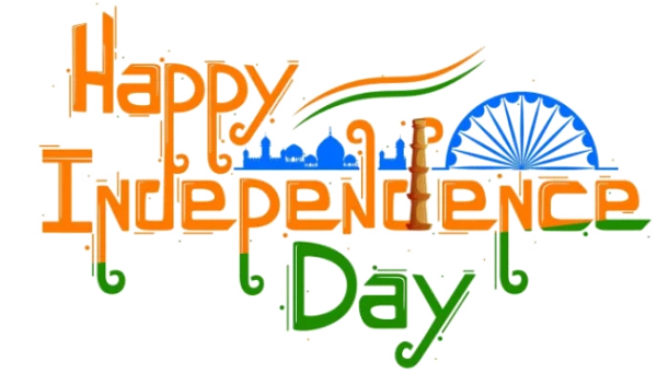 Happy Independence Day India Text PNG