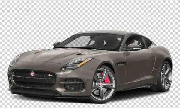 Grey Jaguar F-Type Coupe PNG Transparent Background