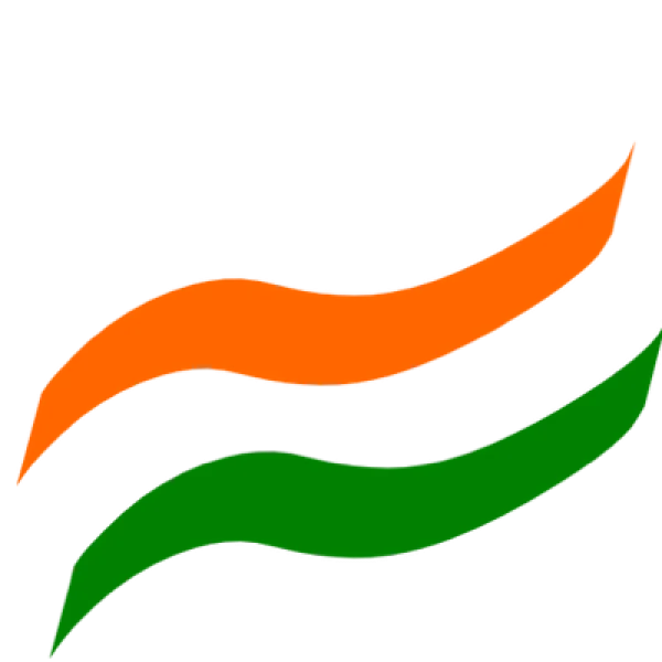 Abstract Wavy Indian Flag Colors PNG Transparent Background