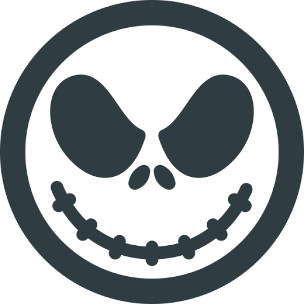 Jack Skellington Style Face Icon PNG