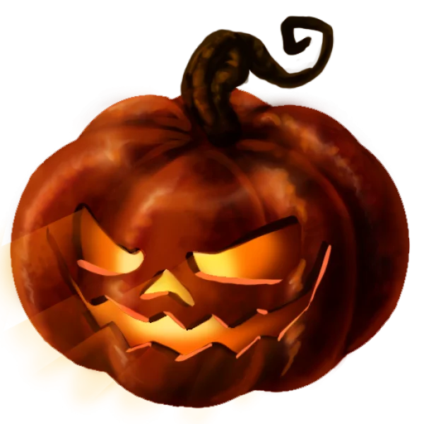Glowing Halloween Pumpkin Jack-o'-Lantern PNG