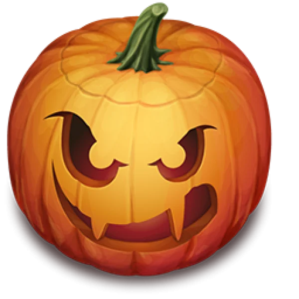 Spooky Halloween Pumpkin Jack-o'-Lantern PNG