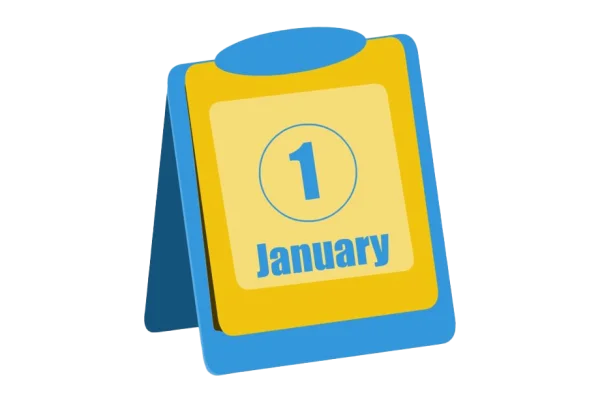 January 1st Desk Calendar PNG Transparent