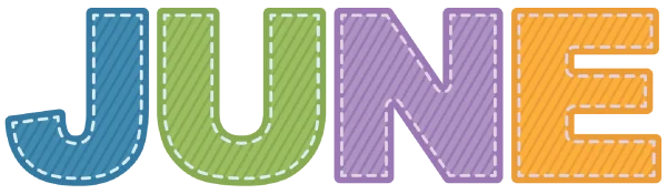 June Lettering Cutout PNG Transparent