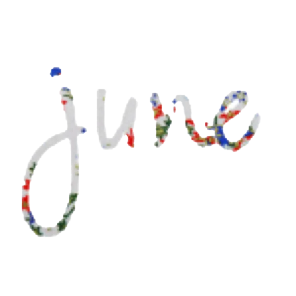 June Handwritten Script Word PNG