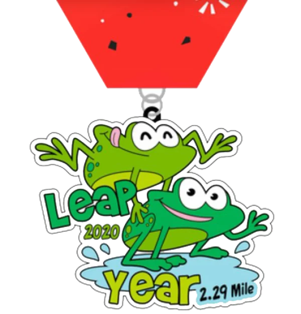 Leap Year 2020 Frog Medal PNG Transparent