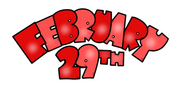 February 29th Leap Day Bubble Letter PNG