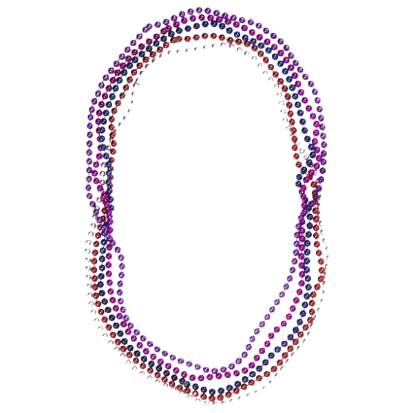 Colorful Mardi Gras Beads PNG Transparent Background