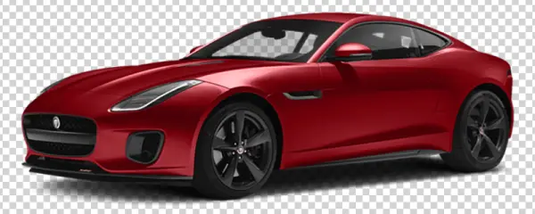 Red Jaguar F-Type Car PNG Transparent Background