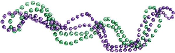 Mardi Gras Beads PNG Transparent Background