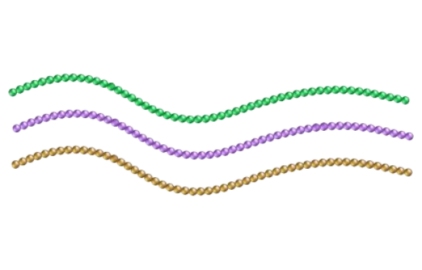 Wavy Beaded Lines PNG Transparent Background