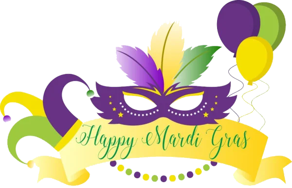 Happy Mardi Gras Festive Elements PNG Transparent