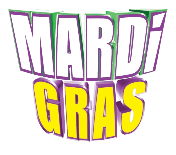 Mardi Gras Text PNG Transparent Background