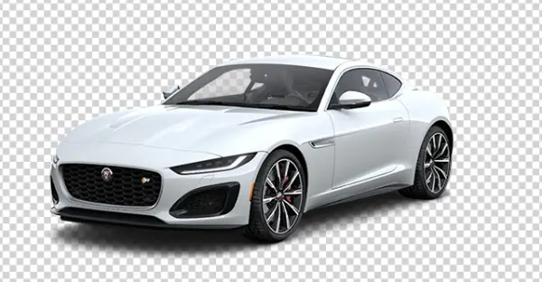 White Jaguar F-Type Sports Car PNG Transparent