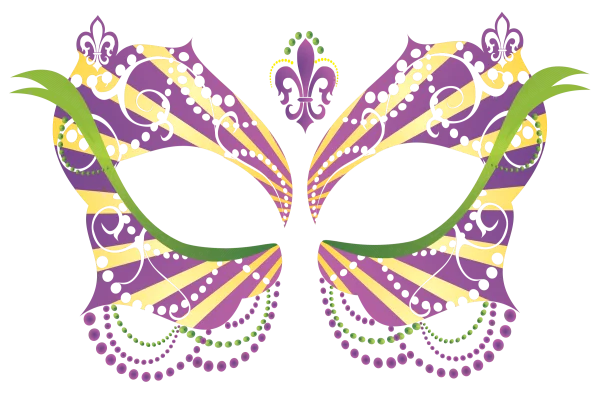 Mardi Gras Mask PNG Transparent Background