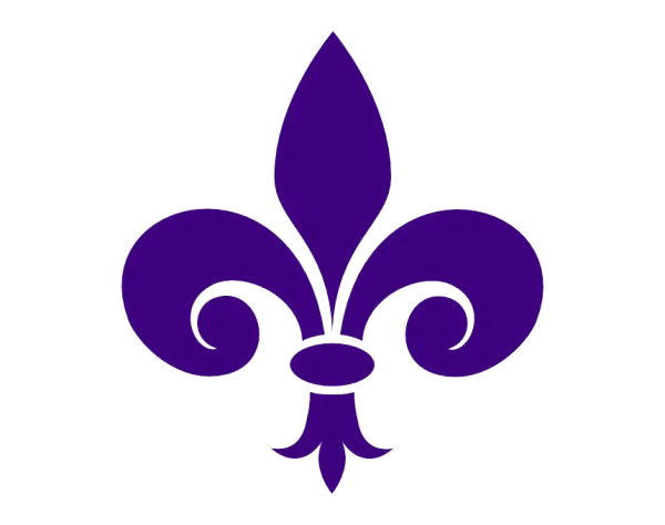 Purple Fleur-de-lis Symbol PNG Transparent Background