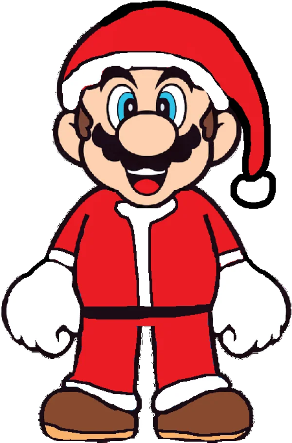Mario Santa Claus Costume PNG Transparent Background