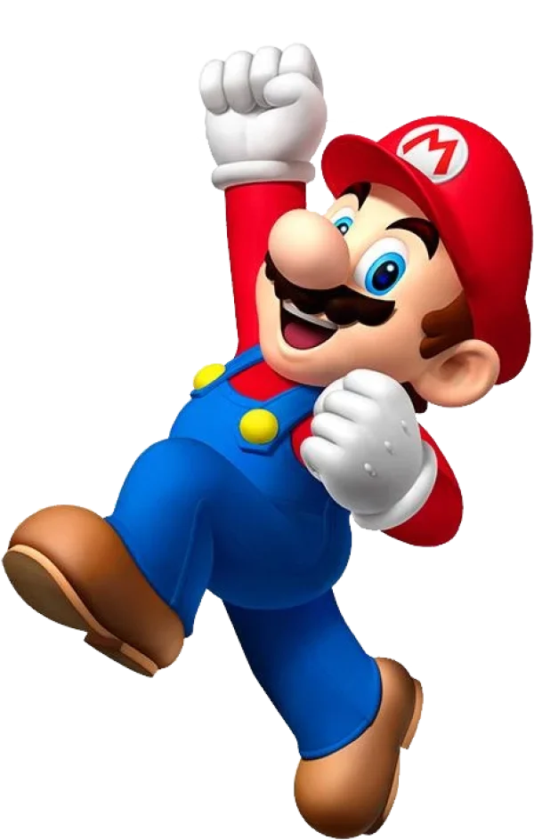Mario Jumping Celebration PNG Transparent