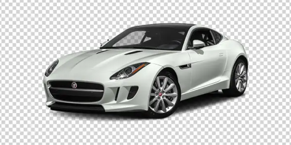White Jaguar F-Type Sports Car PNG Transparent