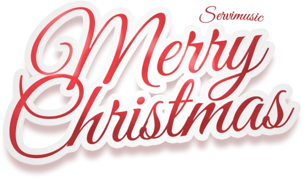 Merry Christmas Script Text PNG Transparent