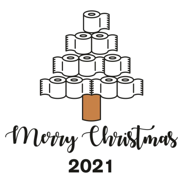 Funny Toilet Paper Christmas Tree 2021 PNG