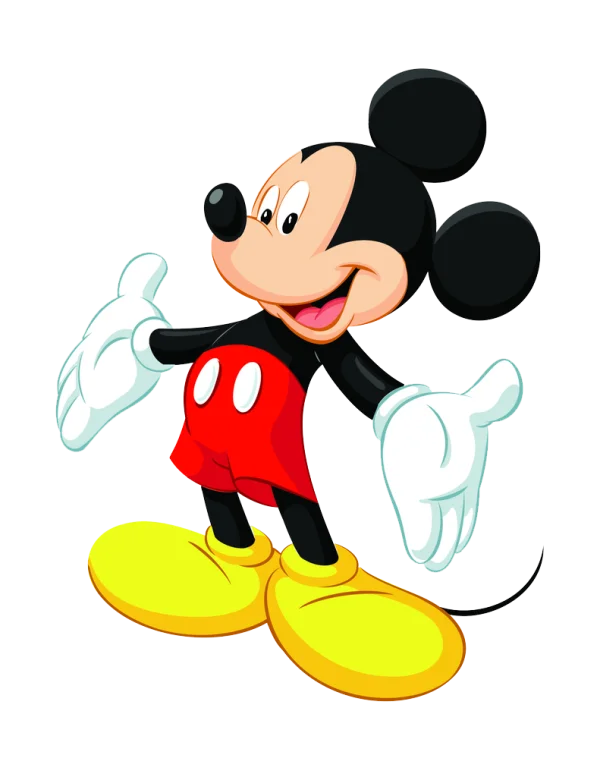 Mickey Mouse Cartoon Character PNG Transparent Background