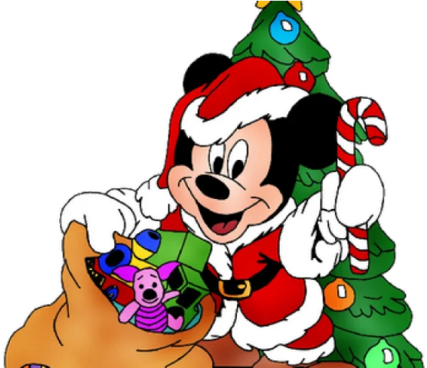 Mickey Mouse Santa Christmas PNG