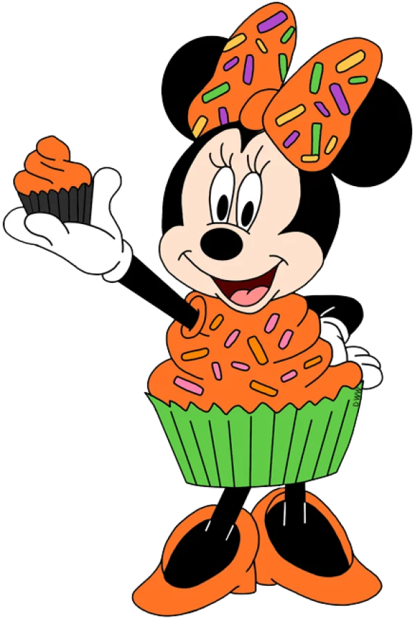 Minnie Mouse Halloween Cupcake PNG Transparent