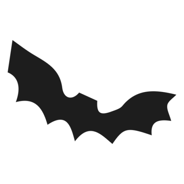 Black Bat Silhouette PNG Transparent Background