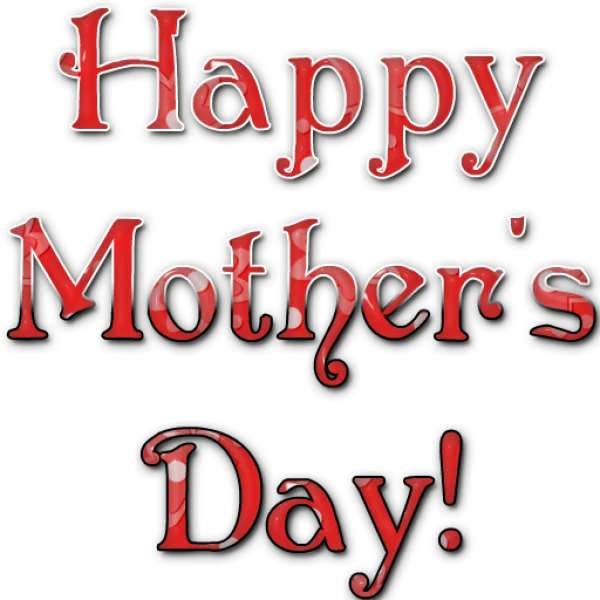 Happy Mother's Day Text PNG Transparent Background