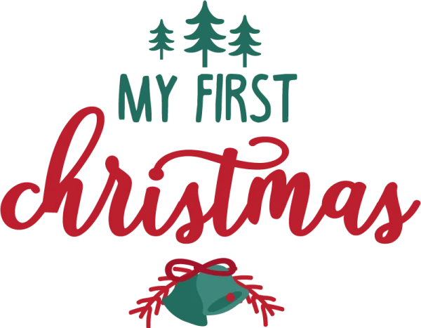 My First Christmas Festive Design PNG Transparent Background